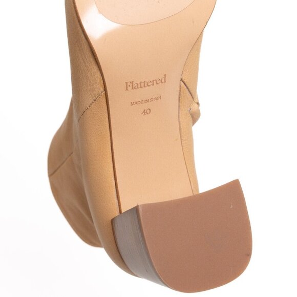 Flattered Leather Boot Cognac Cream Beige Ankle Bootie Remi EU 40 - Picture 15 of 16